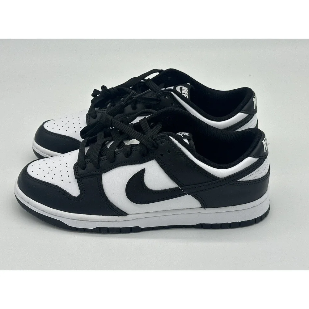 Size 9 *Refurbished by Nike* Dunk Low Retro Black White 